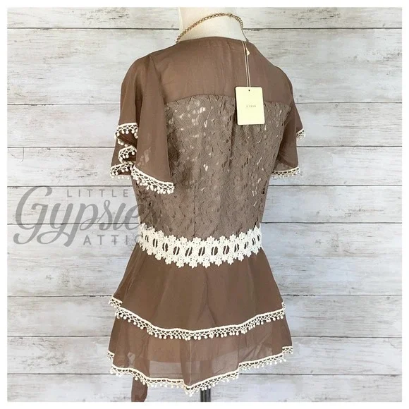 A'reve Woodland Cottage Chiffon Cardi Top - Picture 8 of 10